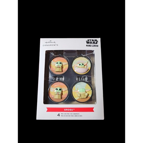 Hallmark Ornaments Star Wars Mandalorian Grogu  4 Ornaments BRAND NEW - Picture 1 of 2